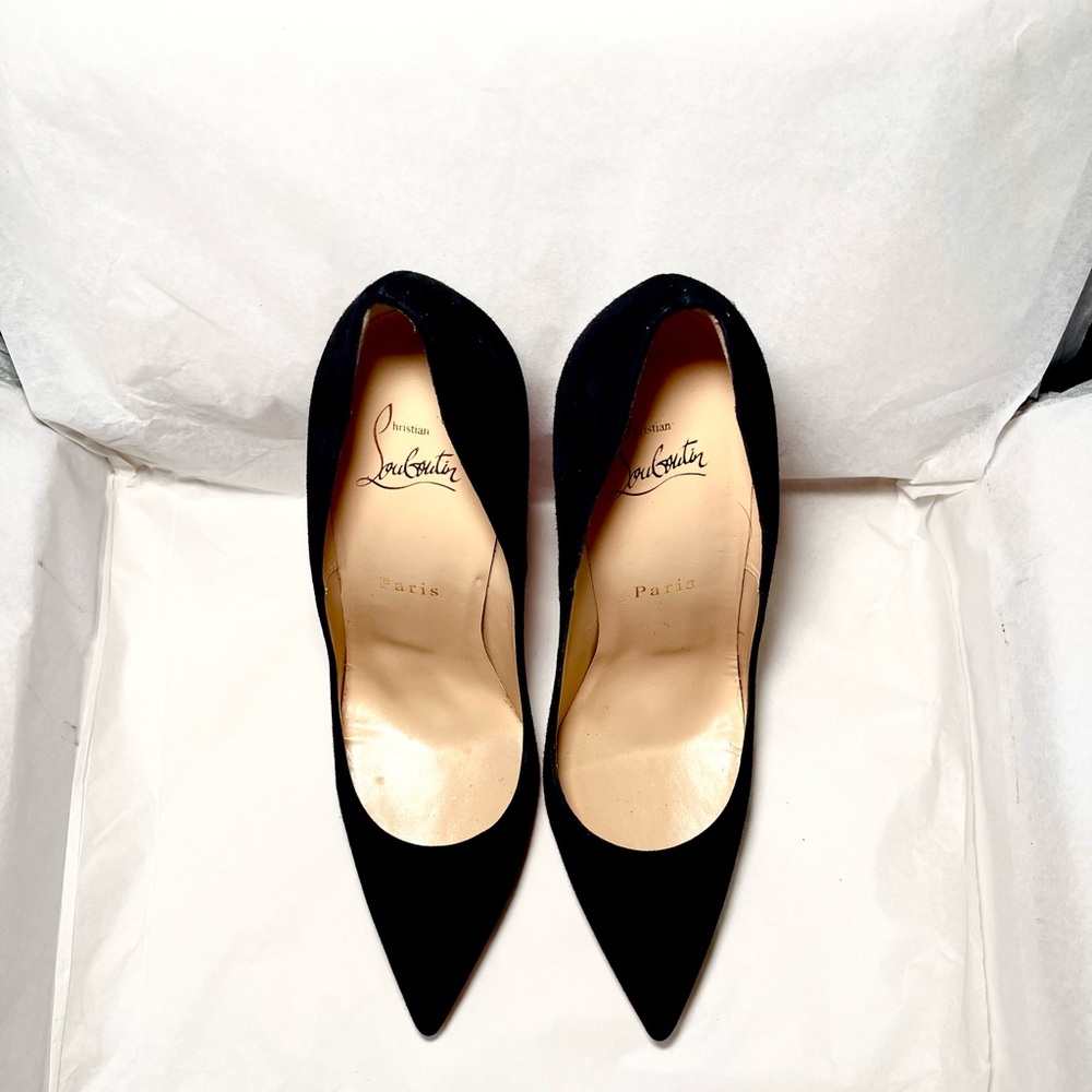 Christian Louboutin So Kate’ 120 mm Veau Velours Black Suede Stiletto Pump EU 38 - Picture 9 of 11